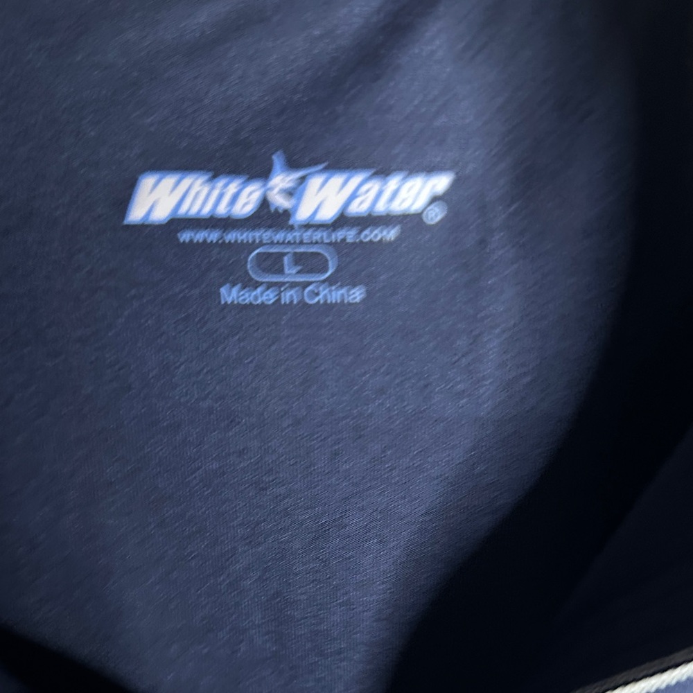 White Water Navy Blue Quarter-Zip Pullover size large - Picture 2 of 8